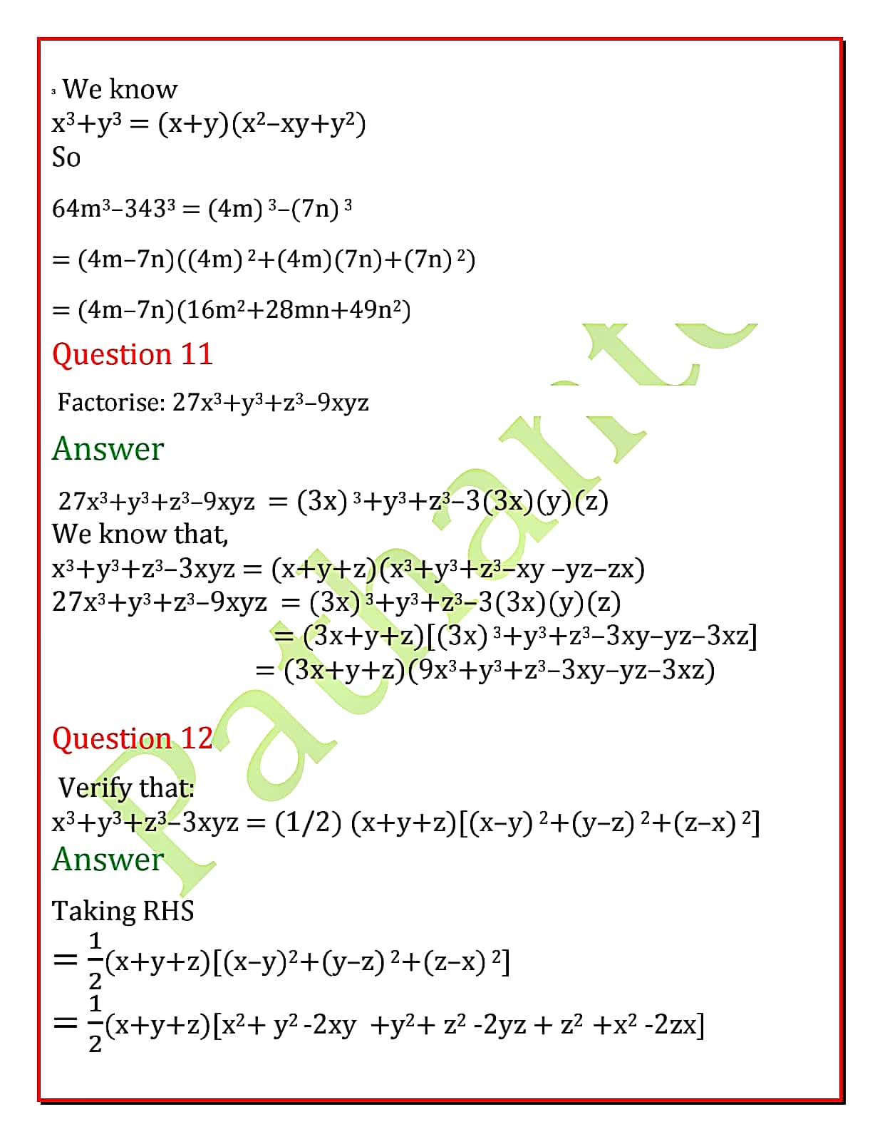 class 9 chapter 2  Ex 2.5
